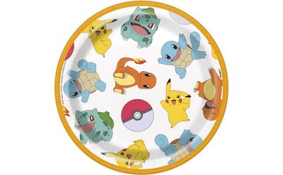 Pokémon Round 7" Dessert Paper Plates – 8ct