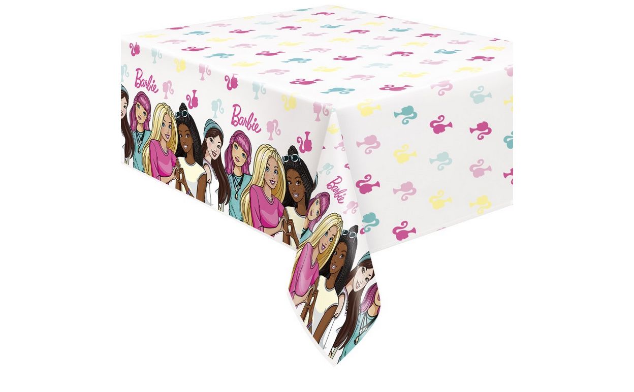 Barbie Rectangular Plastic Table Cover  54" x 84"