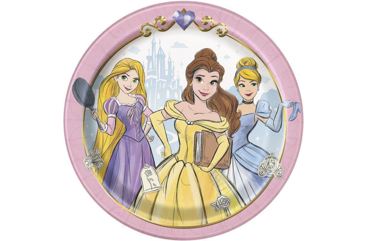 Disney Princess Round 9" Dinner Plates  8ct