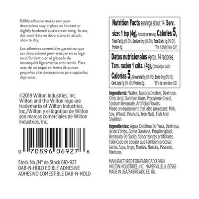 Dab-N-Hold Edible Adhesive, Clear, 2 oz.