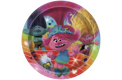Trolls Round 7" Dessert Plates  8ct