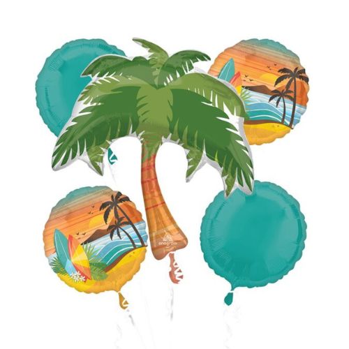 Beach Life Foil Balloon Bouquet – 5pc Set