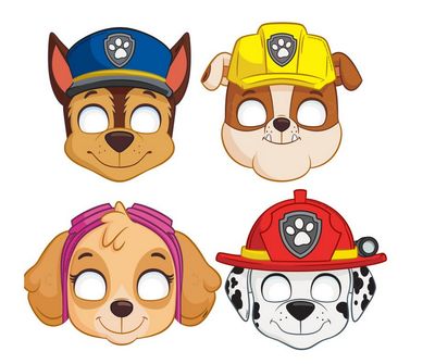 Paw Patrol Party Masks – 8ct