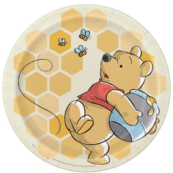 Disney Winnie the Pooh Round Dinner Plates – 9", 8 Ct