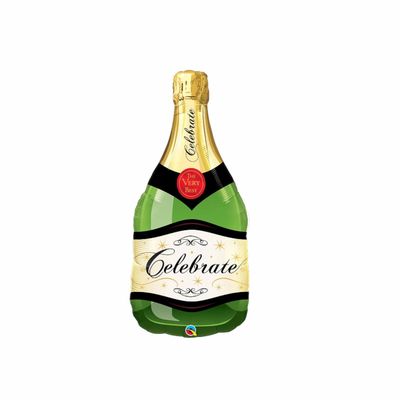 Celebrate Champagne Bottle Supershape Foil Balloon – 39"