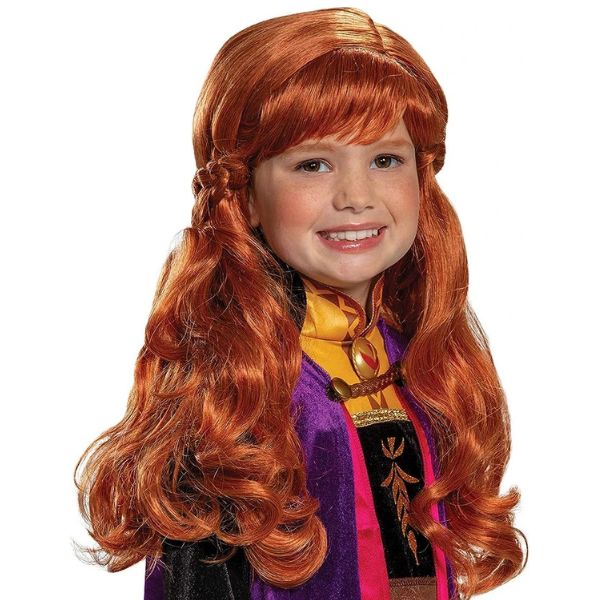 Frozen Anna Child Wig – Long Auburn Costume Wig