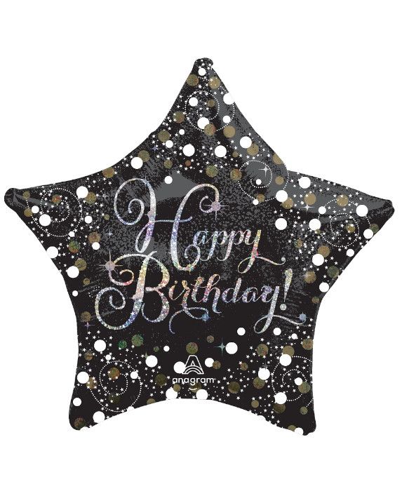28" Sparkling Happy Birthday Foil Balloon