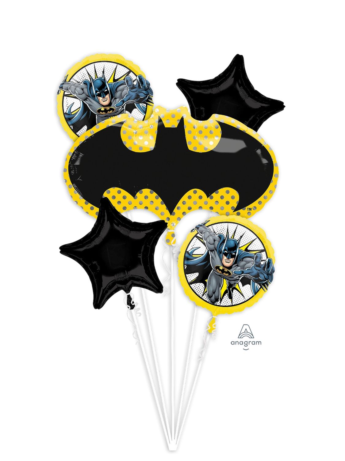 Batman Balloon Bouquet – 5 pcs