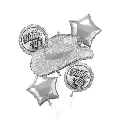 Disco Country Western Balloon Bouquet – 5 pcs