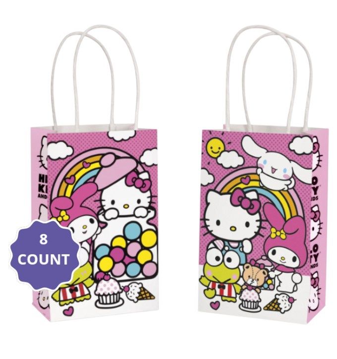 Hello Kitty &amp; Friends Kraft Paper Favor Bags – 8ct