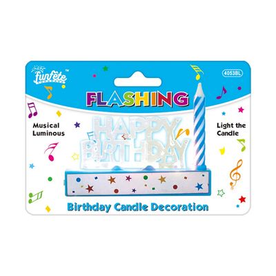 Happy Birthday LED Musical Candle Decoration – 4" x 3.15"