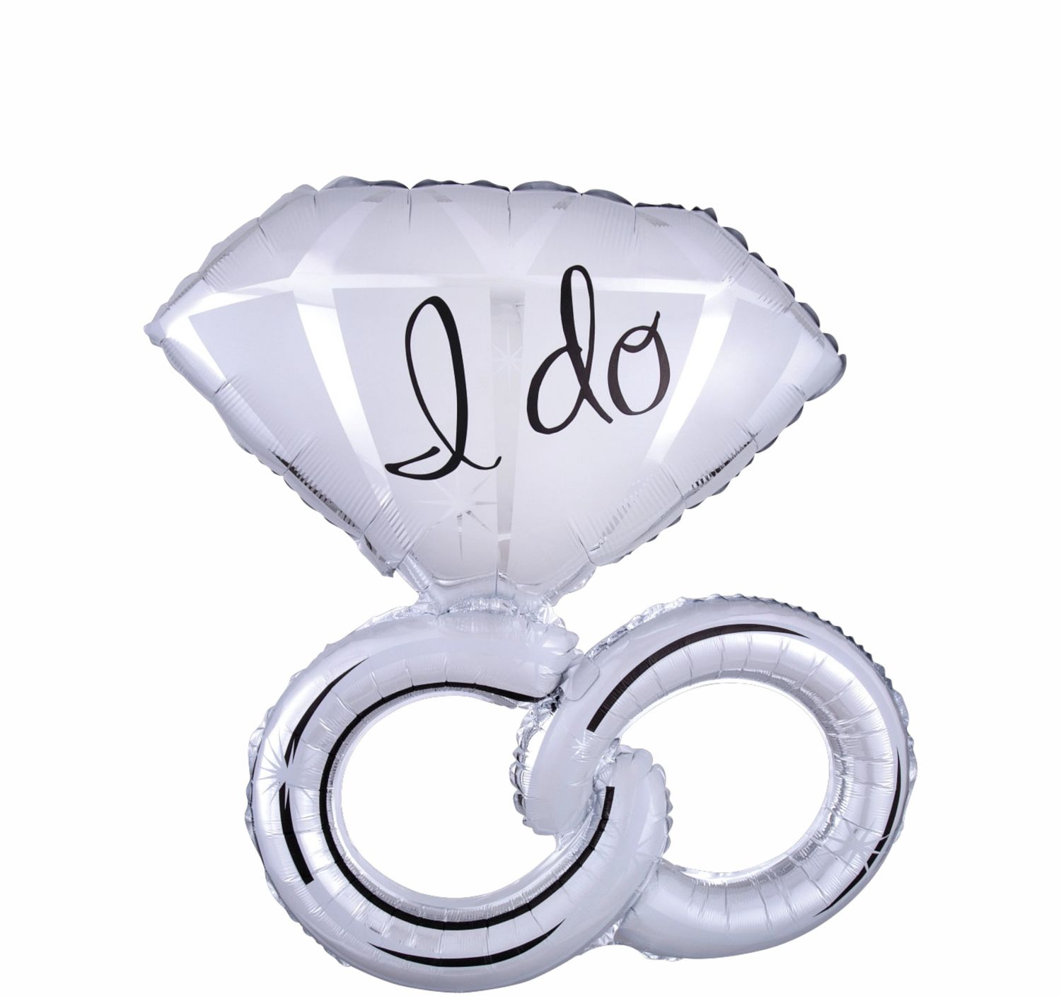 Large Shape "I Do" Wedding Rings Foil Balloon – 30"