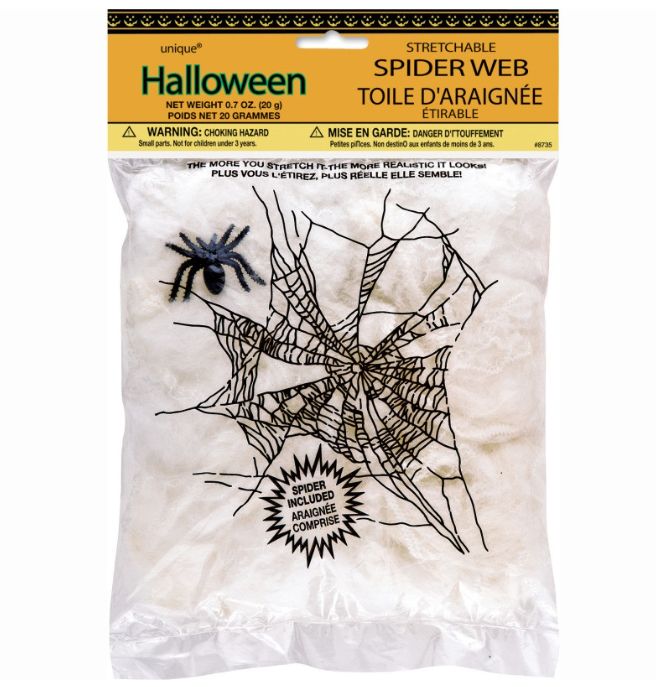 Stretchable Spider Web &amp; Spider – 0.7oz