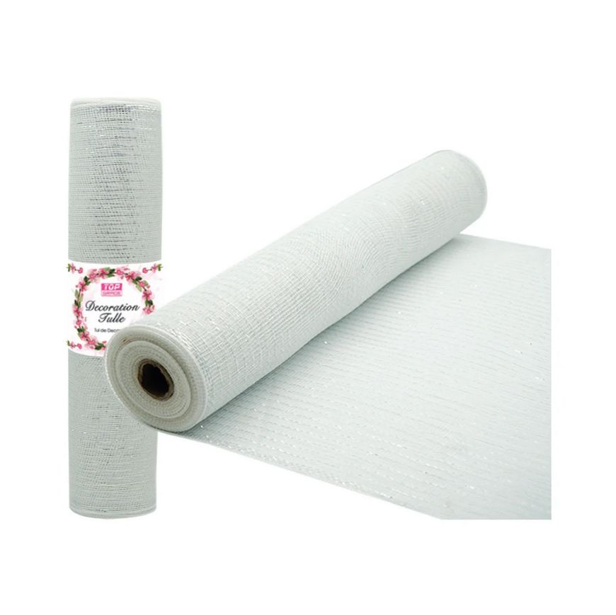 Mesh Fabric Roll – 6" x 5 yd, Color: White