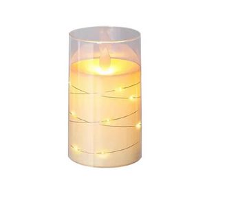 LED Plastic Swing Candle with Fairy Lights – 2" Dia, SIZE &amp; VARIETY: 4"