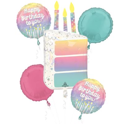Happy Birthday Pearlized Balloon Bouquet – 5pcs Happy Birthday Pearlized Balloon Bouquet – 5pcs
