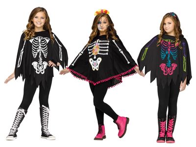 Skeleton Poncho – Child Size (Fits up to 14)