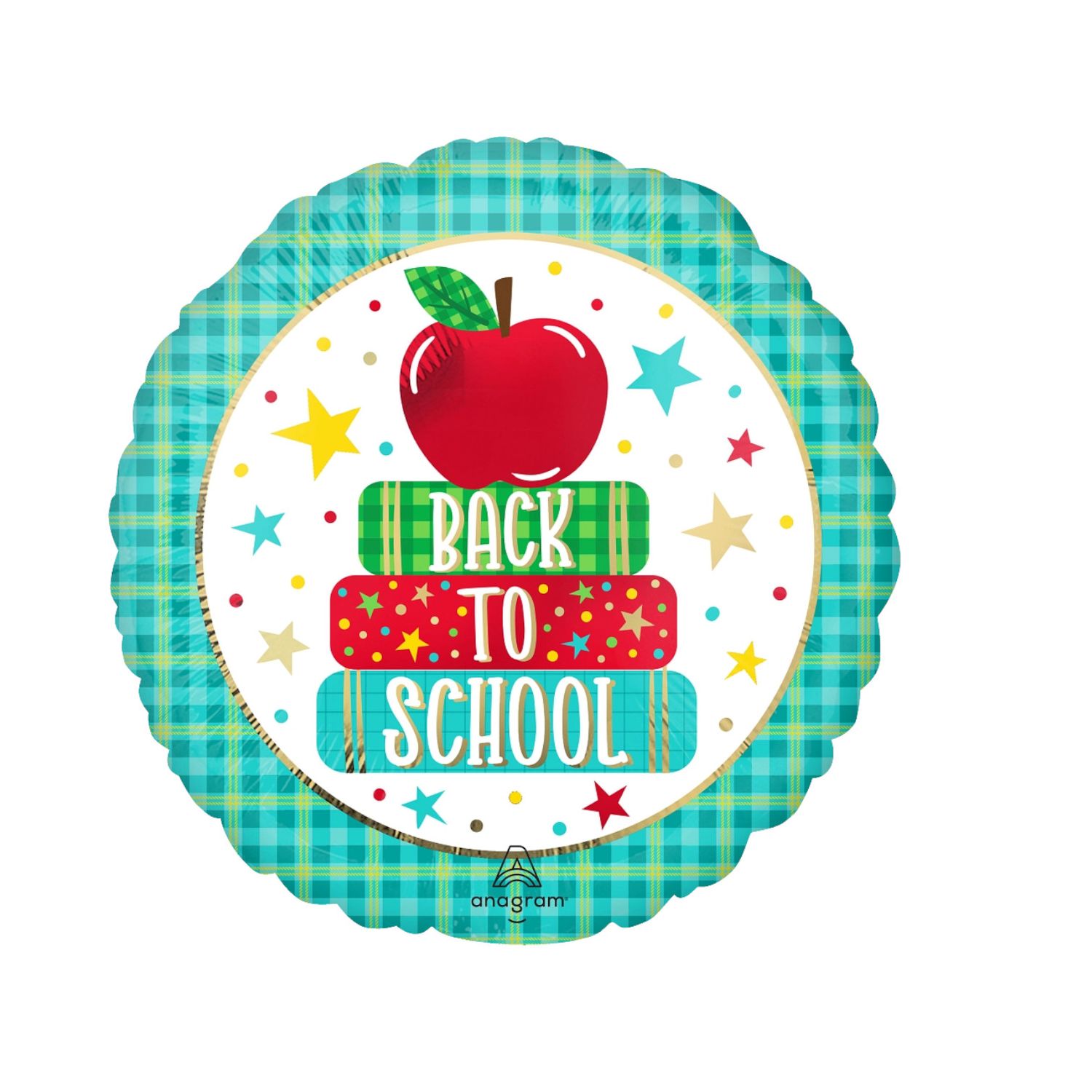 18" Back to School Apple &amp; Books Foil Balloon