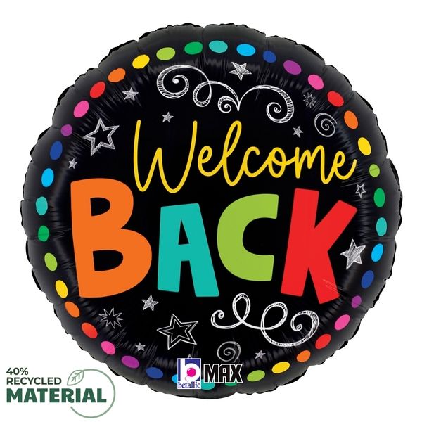 18" Colorful Welcome Back Foil Balloon