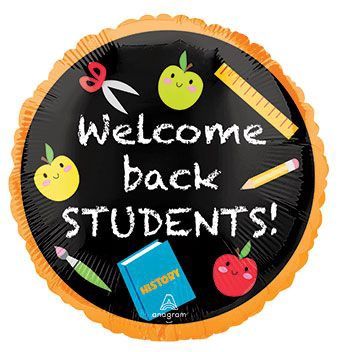 18" Welcome Back Students Foil Balloon