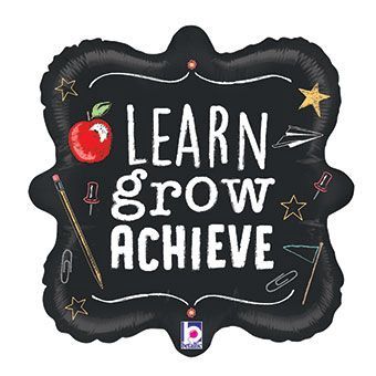 18" Learn, Grow, Achieve Star Foil Balloon