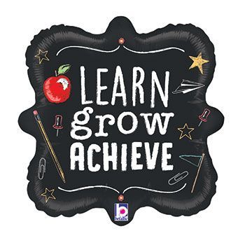 18" Learn, Grow, Achieve Star Foil Balloon