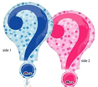 28" Baby Gender Reveal Question Mark Foil Balloon