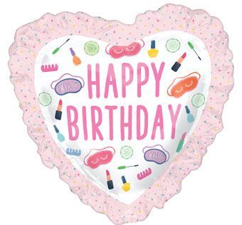 Large shape happy birthday spa party 28"