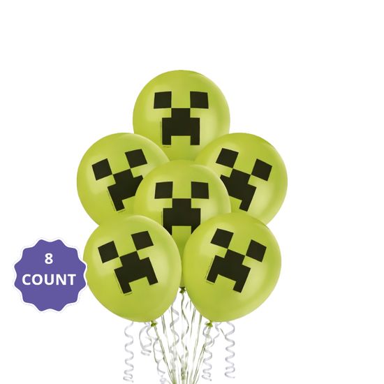 Minecraft 12" Latex Balloons  8ct (Un- Inflated)