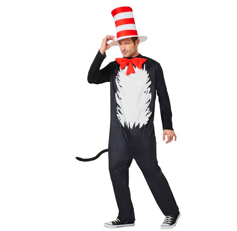 Adult Dr. Seuss The Cat in the Hat Costume, INSPIRIT SIZE: S(34-36)