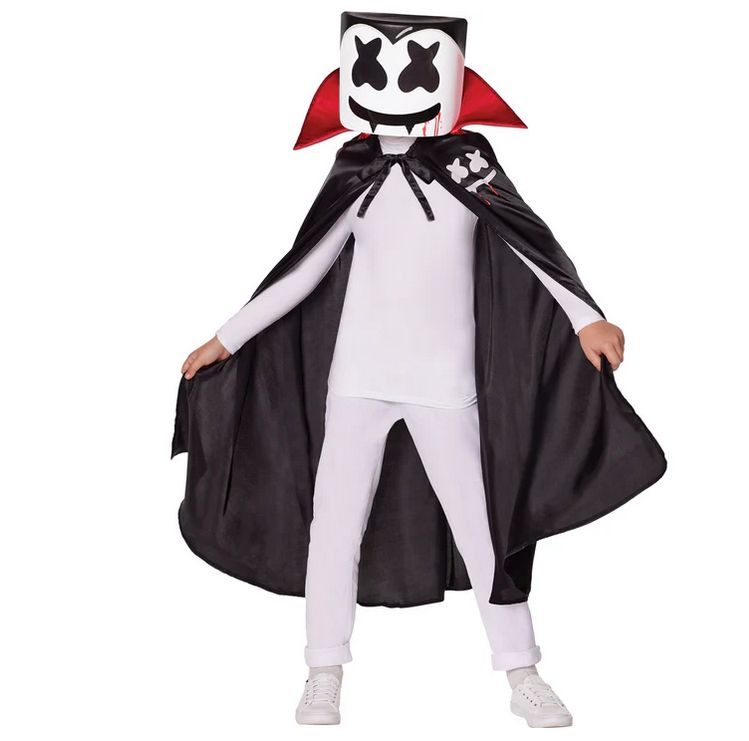 Youth Male Vampire Marshmello Costume, INSPIRIT SIZE: M