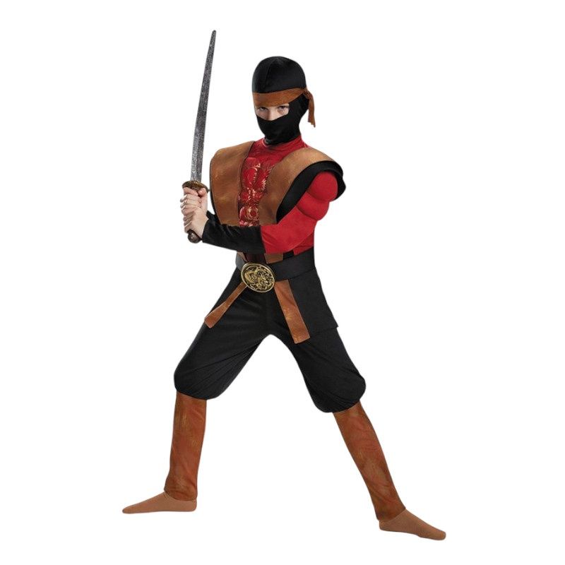Ninja Warrior Muscle Costume – Medium (7–8 Years), Size: M(7-8)