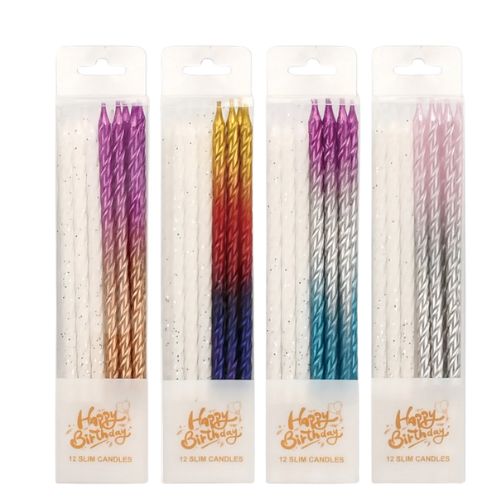 Birthday Candles – 12ct (Assorted Colors)