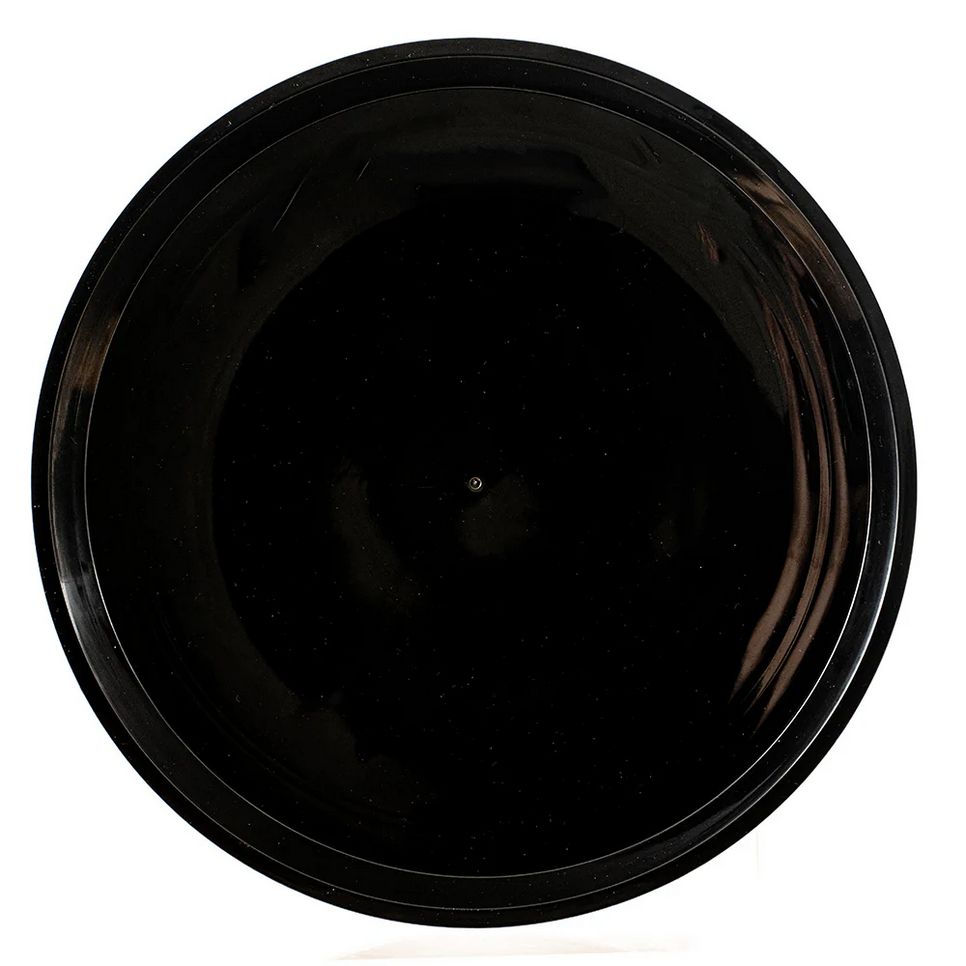 16" Round Black Plastic Tray