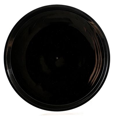 16" Round Black Plastic Tray