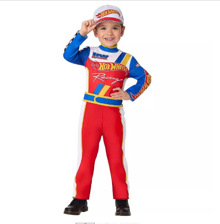 Hot Wheels Kids' Halloween Costume Jumpsuit, INSPIRIT SIZE: 2T