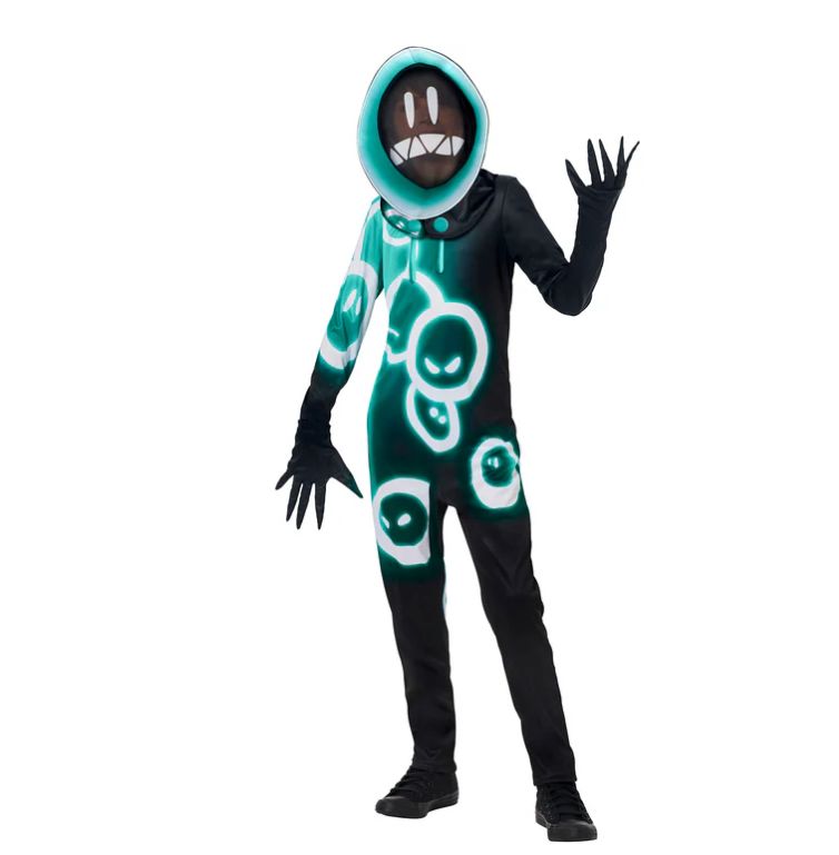Youth Fortnite Grimey Costume, INSPIRIT SIZE: S