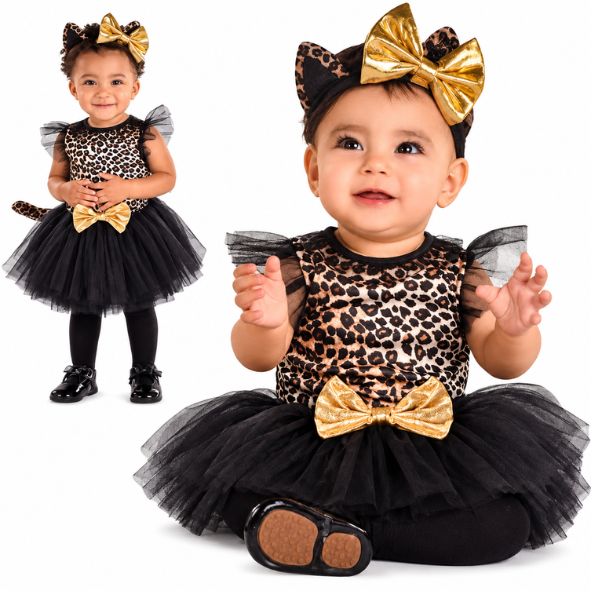 Cute Cat Infant/Toddler Costume – 4 Piece Set, SIZE CHECK: 6-12M