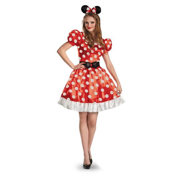 Red Minnie Mouse Classic Adult Costume, Size: S (4-6)