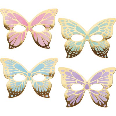 Butterfly Shimmer Paper Masks – 8ct