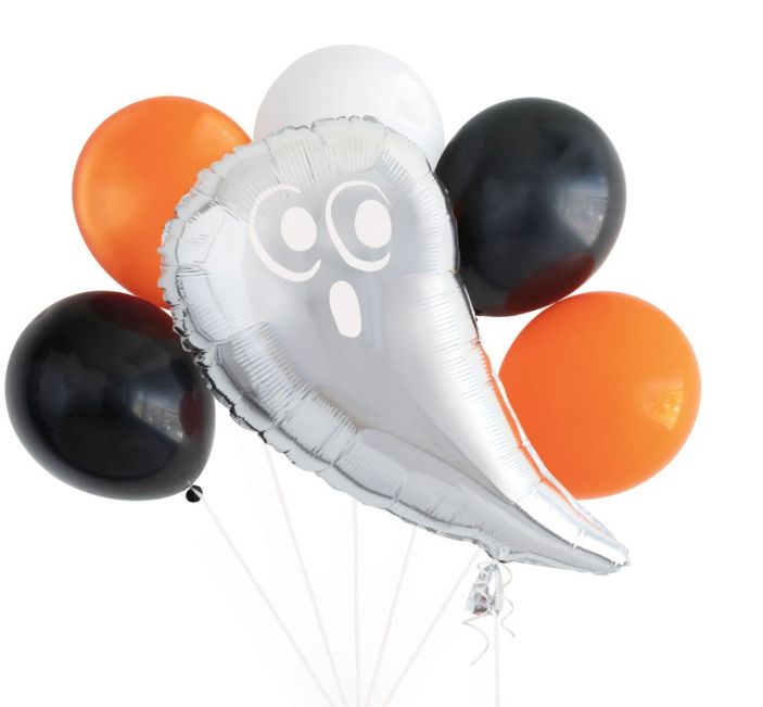 Bats &amp; Boos Halloween Foil &amp; Latex Balloon Bouquet Kit – Uninflated