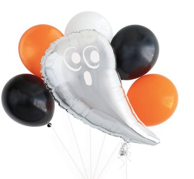 Bats &amp; Boos Halloween Foil &amp; Latex Balloon Bouquet Kit – Uninflated