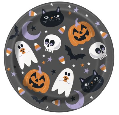 Halloween Night Round Dessert Plates 7" – 8ct