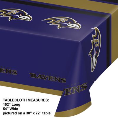 Baltimore Ravens Plastic Table Cover – 54" x 102"