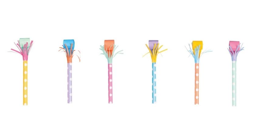 Long Stem Bright Fringe Blowouts  6ct