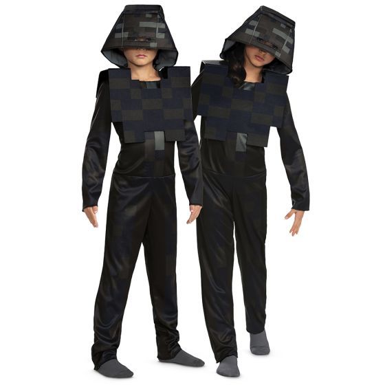 Wither Skeleton Hooded Jumpsuit Classic Costume, Size: L(10-12)