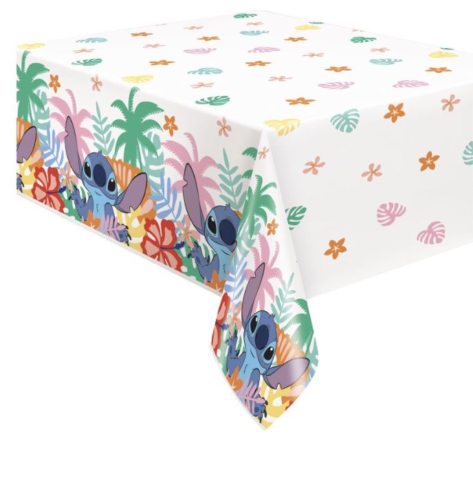 Disney Stitch Rectangular Plastic Table Cover – 54" x 84"