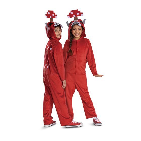 Mooshroom Hooded Jumpsuit Classic Costume, Size: L(10-12)