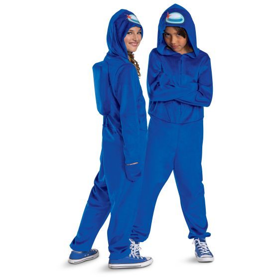 Blue Impostor Hooded Jumpsuit Classic Costume, Size: S(4-6)