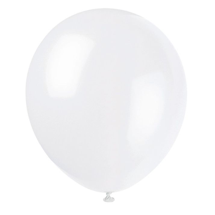 9" White Latex Balloons – 20ct